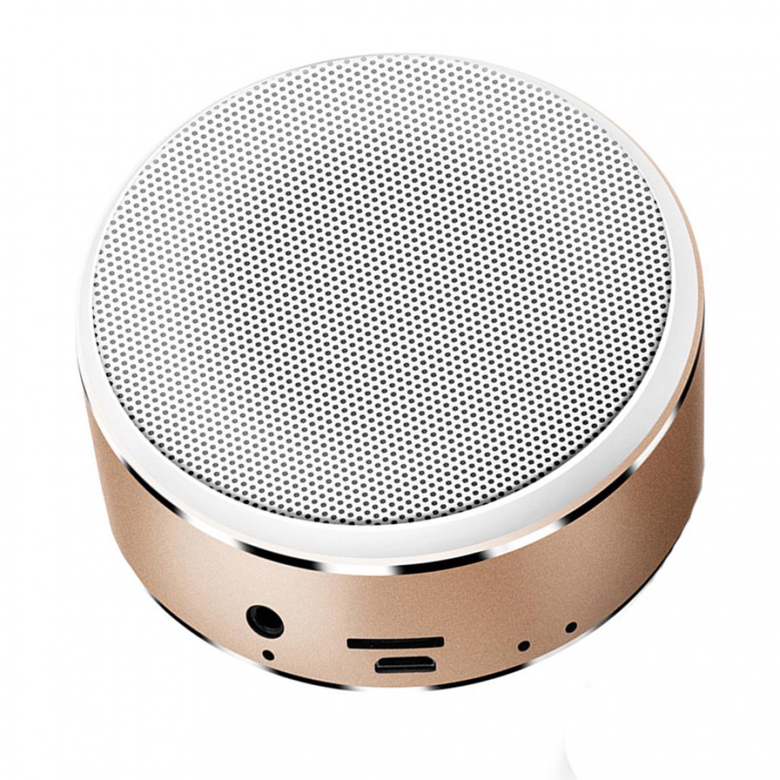 marque generique - Haut-parleur Bluetooth à insertion de carte Mini haut-parleur portable Sans fil doré - Barre de son
