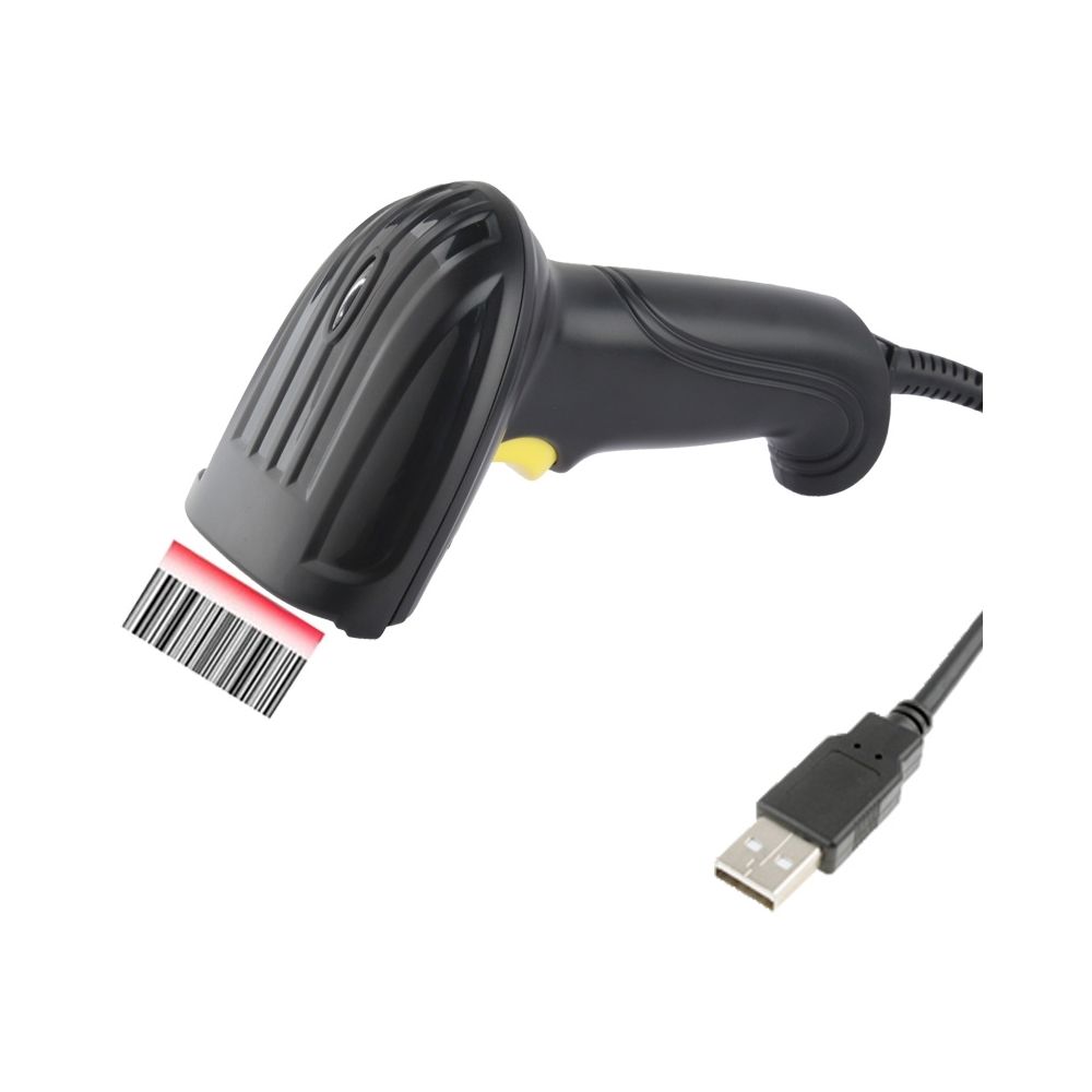 Wewoo - Scanner de code-barres tenu dans noir la main laser d'USB XYL-810, - Scanner
