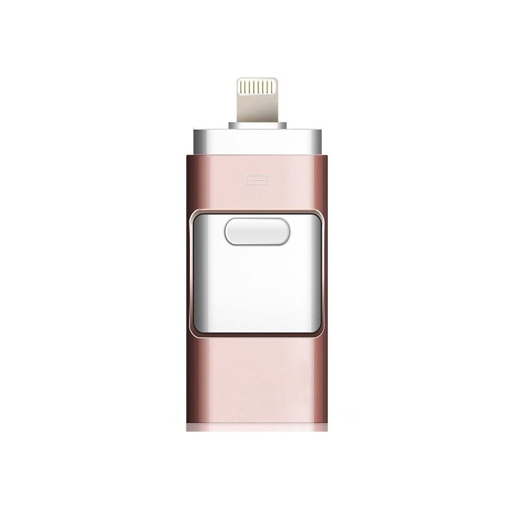 Wewoo - Clé USB 3 en 1 32 Go Lightning 8 broches + Micro USB + USB 3.0 Disque flash push-pull métal avec fonction OTG (or rose) - Clés USB