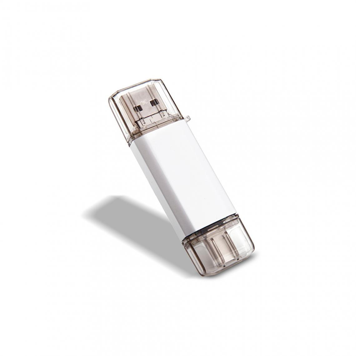 marque generique - Type C 3.1 Haute Vitesse Micro Usb Lecteur Flash U Disque Memory Stick 64g Argent - Clés USB