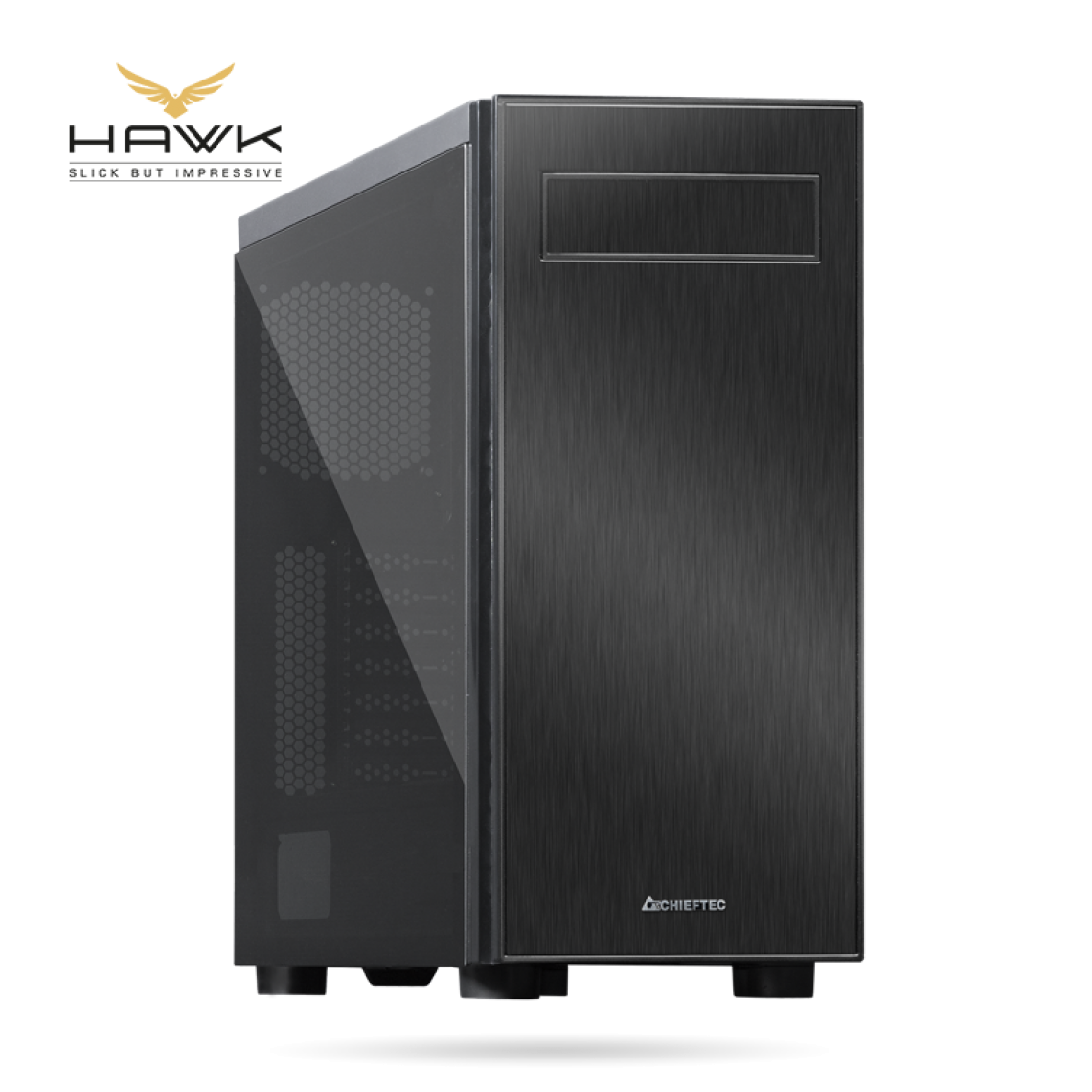 Chieftec - Hawk Gaming ATX tower Hawk Gaming ATX tower side tempered glass - Boitier PC