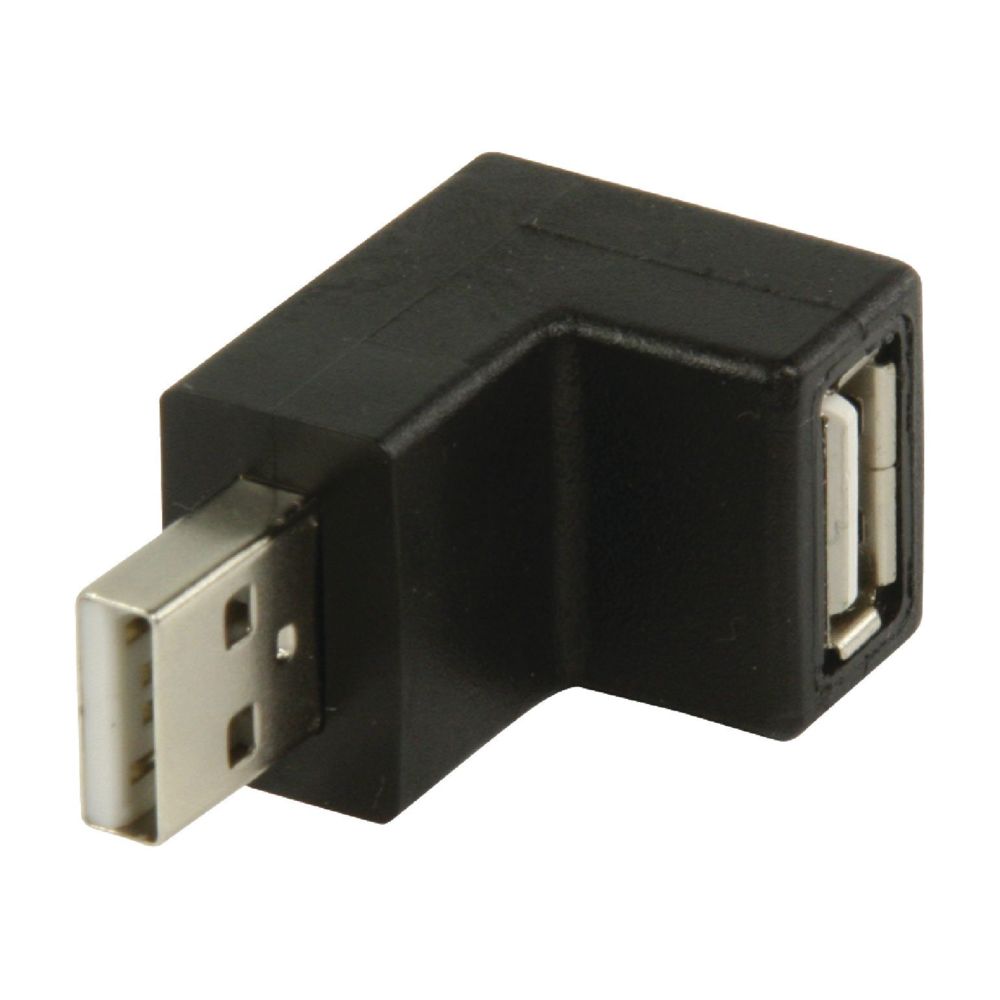 Ansco - Adaptateur USB 2.0 Coudé à 270 A mâle - Une Femelle Noir - Câble tuning PC