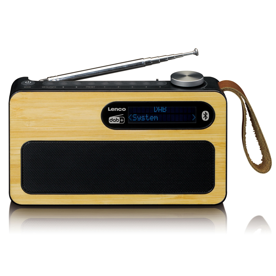 Lenco - Radio portable DAB+ PDR-040BAMBOOBK Noir - Radio