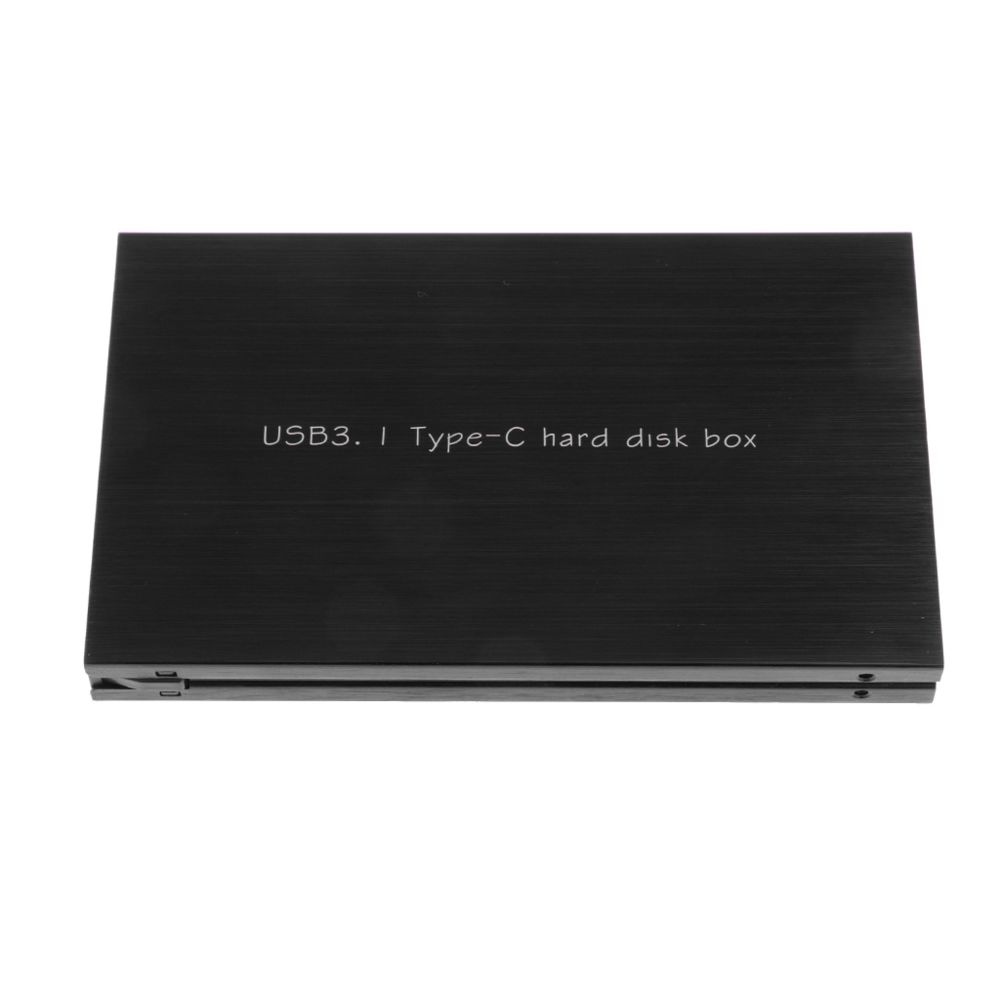 marque generique - 2,5 ""usb 3.1 type c boîtier de disque dur externe en aluminium sata ssd noir - Boitier PC