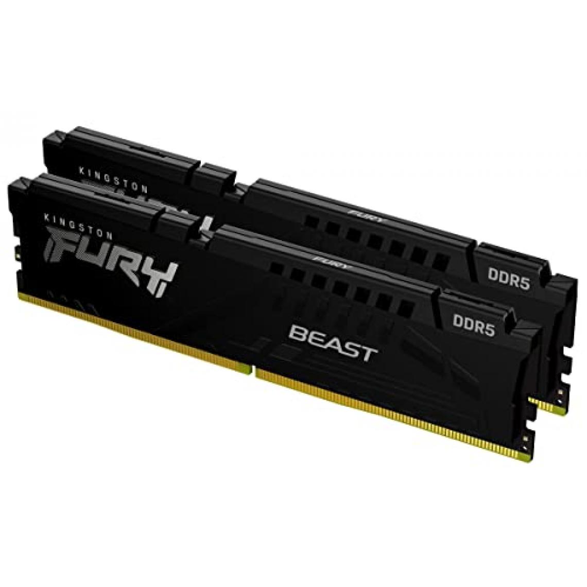 Kingston - 64Go 5600MHz DDR5 CL40 DIMM 64Go 5600MHz DDR5 CL40 DIMM Kit of 2 FURY Beast Black - PC Fixe