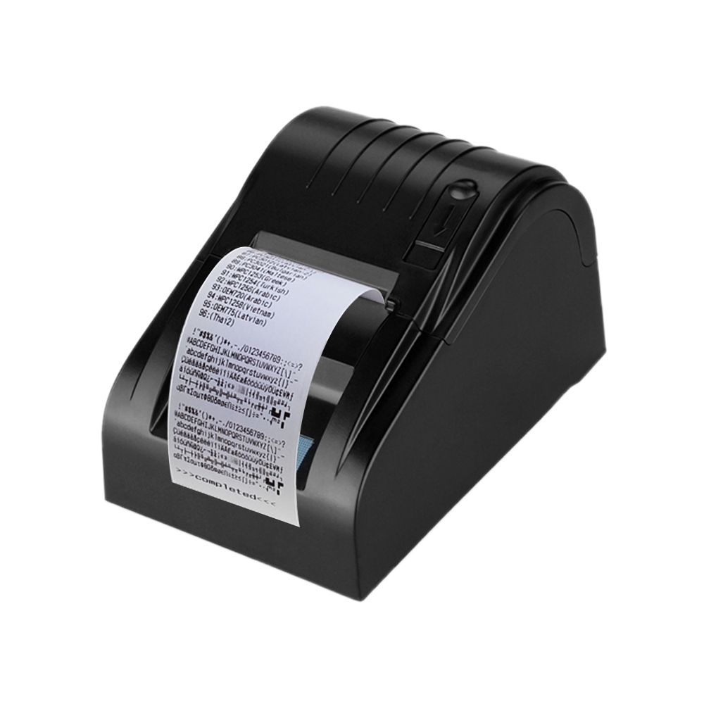 Wewoo - Etiqueteuse noir Imprimante de reçu thermique portable 90mm / sec, commande ESC / POS compatible - Imprimantes d'étiquettes