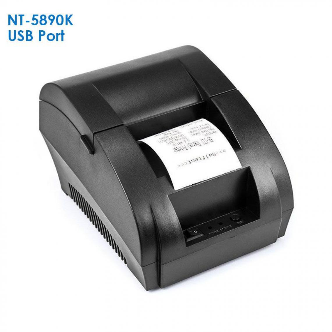 Generic - Imprimante Thermique NETUM 5890 Portable de Tickets de Caisse 58mm ,Connexion par  USB  pour Android, iOS, Windows - 40 * 23 * 18.5 - Noir  - Imprimantes d'étiquettes