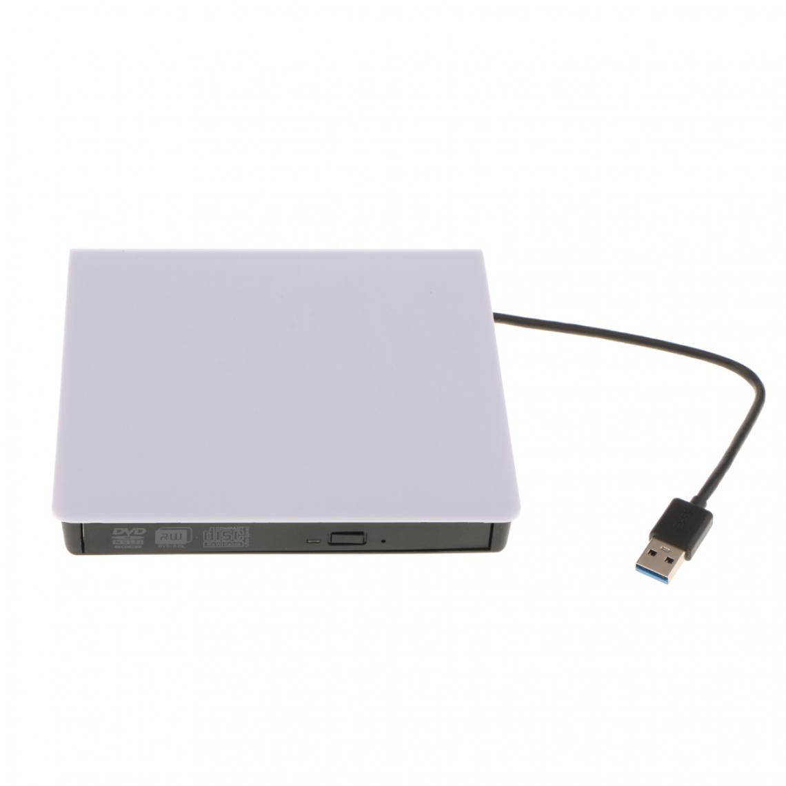 marque generique - Usb 3.0 haute vitesse cd / dvd-rw graveur lecteur externe pour ordinateur portable blanc - SSD Interne