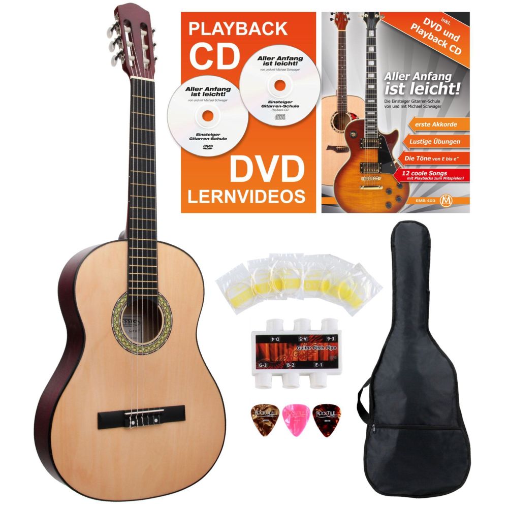 Classic Cantabile - Classic Cantabile Guitare de Concert Acoustic Series AS-851 7/8 Starter Set - Guitares classiques
