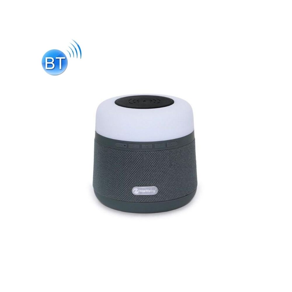 Wewoo - Enceinte Bluetooth Haut-parleur sans fil de charge multifonction avec lumière d'atmosphère, fonction d'appel mains libres, carte TF soutien, USB & FM et AUX (Gris) - Enceintes Hifi