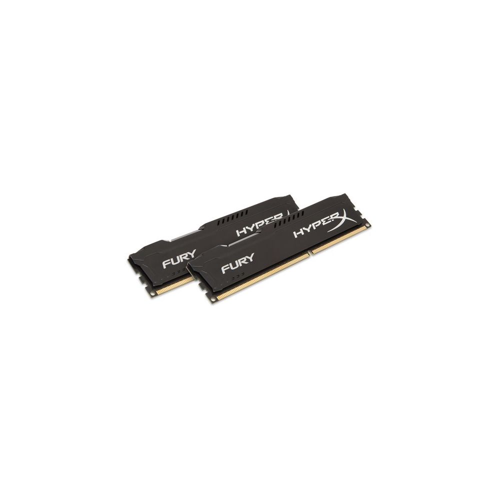 Hyperx - HyperX FURY Black 16 Go (2*8 Go) 1600MHz DDR3L CL10 DIMM 1.35V - RAM PC Fixe