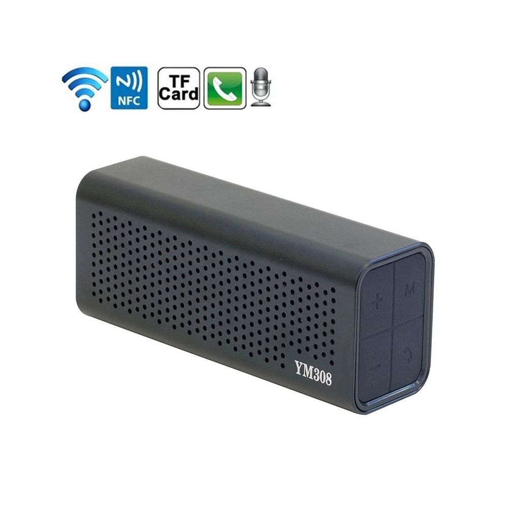 Wewoo - Enceinte Bluetooth d'intérieur noir pour Téléphone Mobile / Tablette, Support TF Carte Portable NFC Rechargeable Haut-Parleur, - Enceintes Hifi