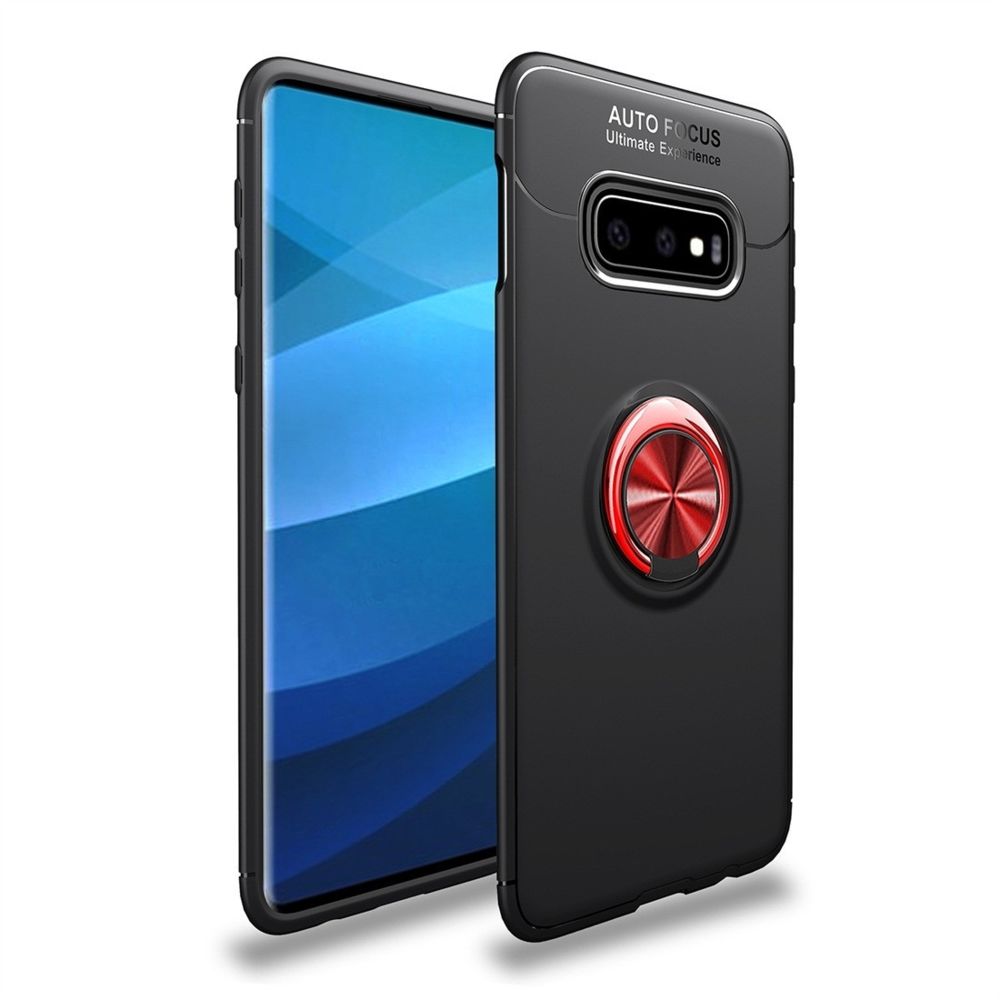 Wewoo - Coque Souple Etui de protection en TPU antichoc pour Galaxy S10 E avec support invisible Noir Rouge - Coque, étui smartphone