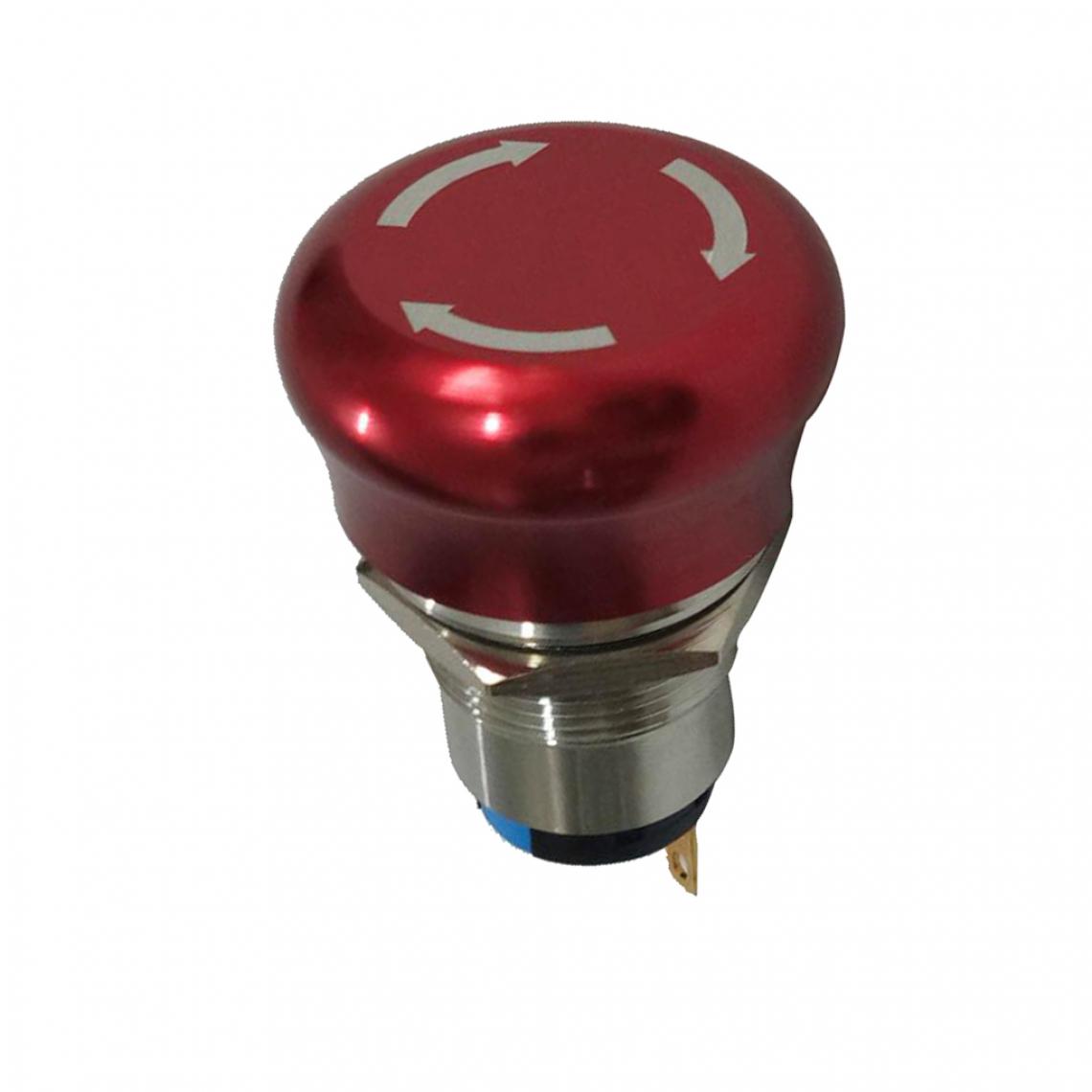 marque generique - ac 220v 5a 19mm rouge champignon capuchon d'arrêt d'urgence bouton-poussoir 1no 1nc - Switch