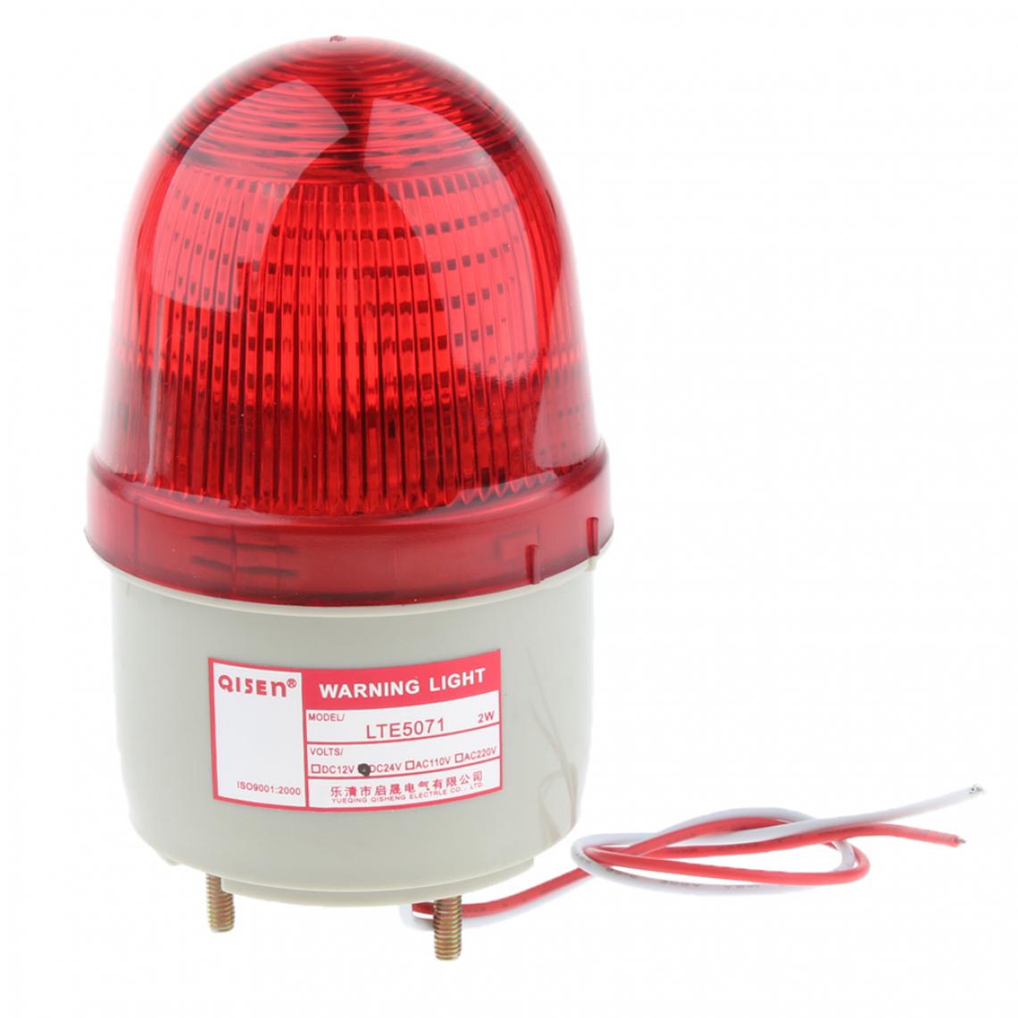 marque generique - 24V LED Clignotant Stroboscopique / Toujours Allumé Lampe De Balise De Signal Lumineux Rouge - Accessoires et Pièces Détachées