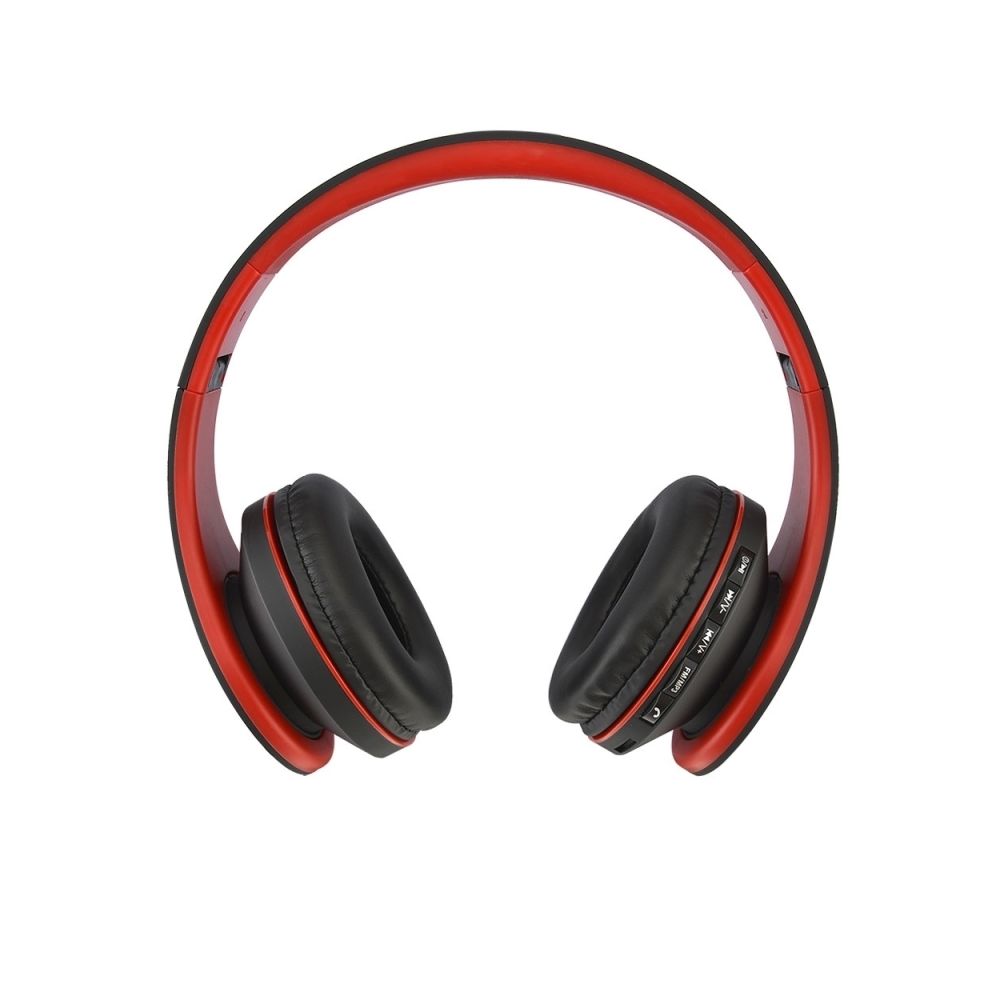 Wewoo - Pour Xiaomi, iPhone, iPad, iPod, rouge Samsung, HTC, Sony, Huawei et autres périphériques audio Pliant Stéréo Sans Fil Bluetooth Casque avec Lecteur MP3 Radio FM, - Accessoires casque