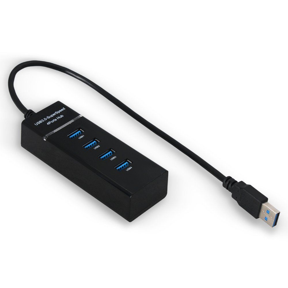 Cabling - CABLING Hub USB 3.0 4 Ports câble USB de 15 cm inclus compatible avec Windows XP / Vista / 7 / 8 / 10 , Mac OS , Linux etc - Noir - Hub
