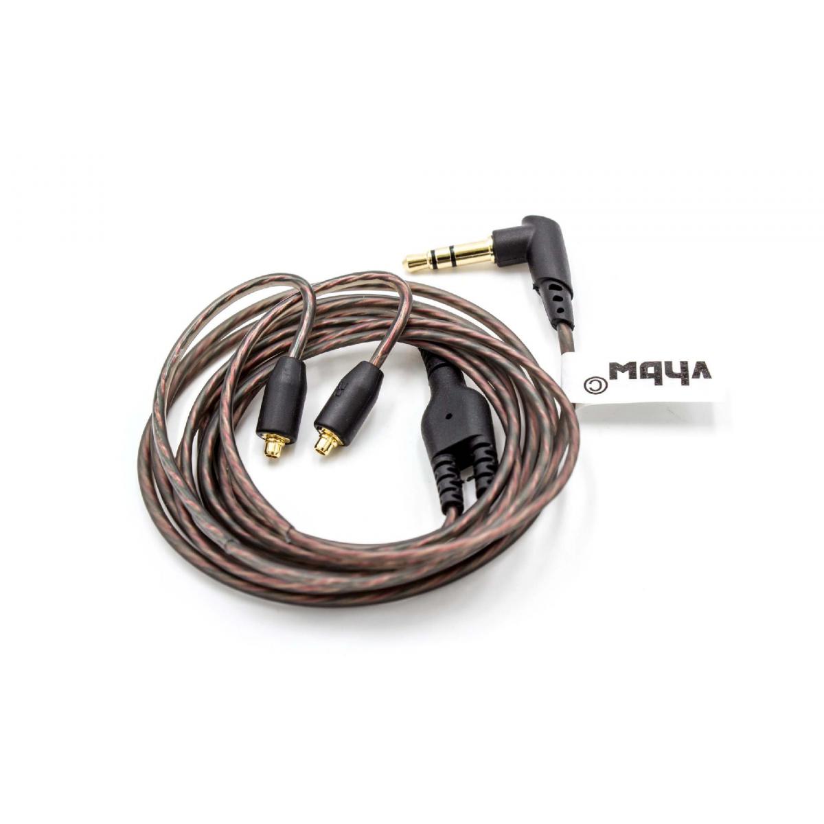 Vhbw - vhbw Câble audio AUX vers prise jack 3,5mm compatible avec Shure SE215, SE315, SE425, SE535, SE846 casque d'écoute, 120cm - Alimentation modulaire