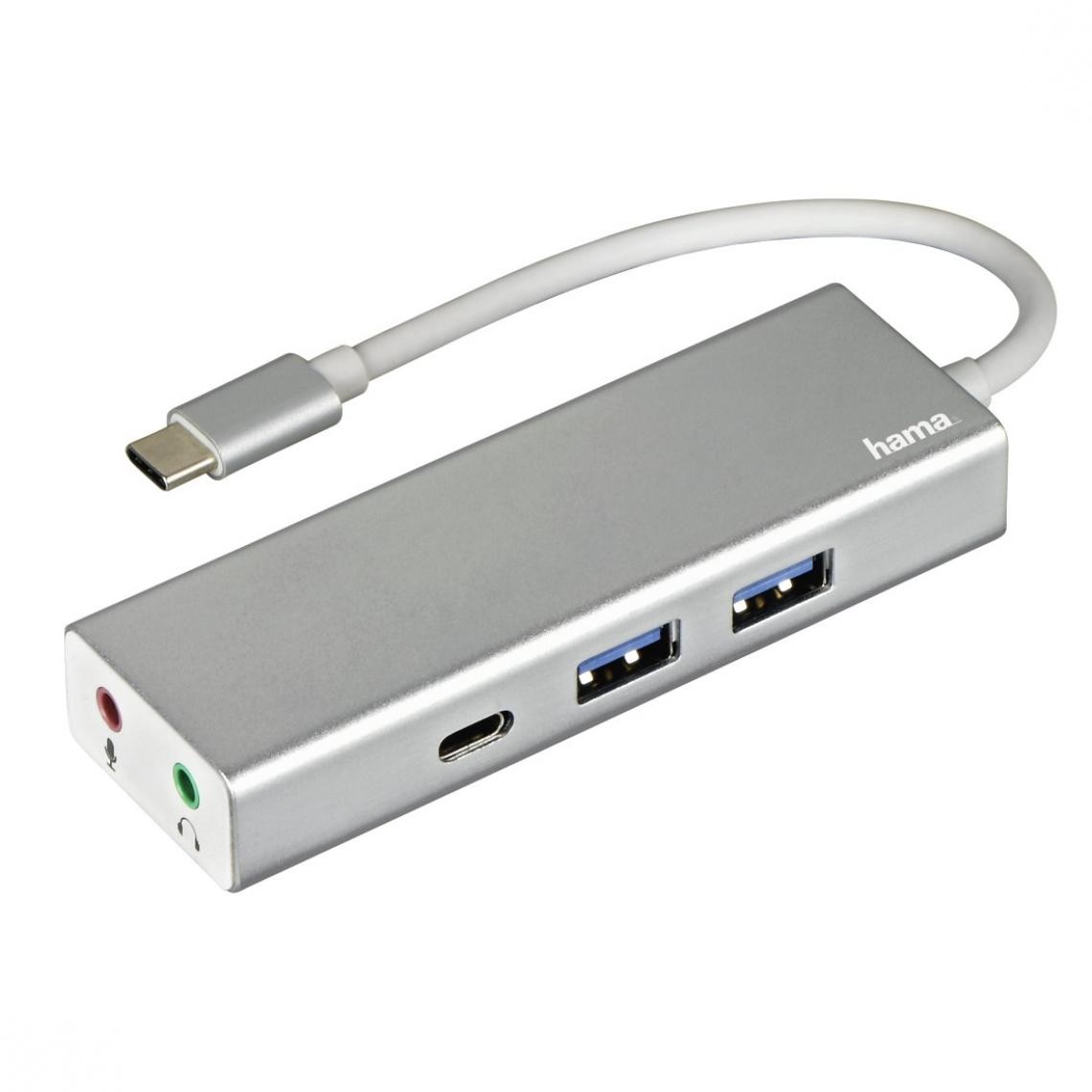 Hama - Hub USB 3.1 Type-C 1:3, 2 USB-A, USB-C, audio 3,5 mm - Hub