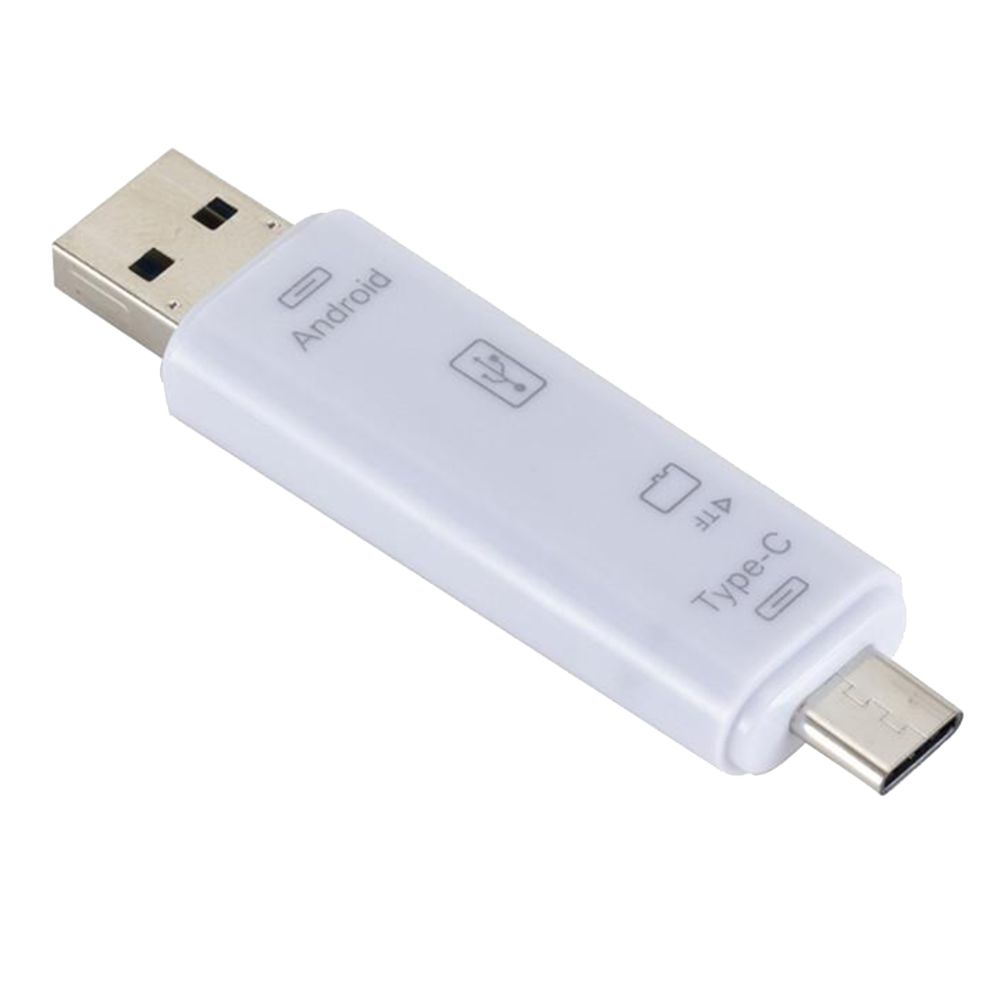 marque generique - Lecteur De Carte Mémoire Adaptateur Micro USB OTG Adaptateur De Carte TF Blanc - Lecteur carte mémoire