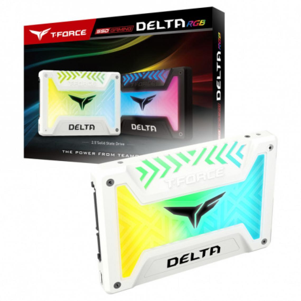 Team Group - T-Force Delta RVB 2 5 pouces SSD SATA 6G - 1 To blanc - SSD Interne