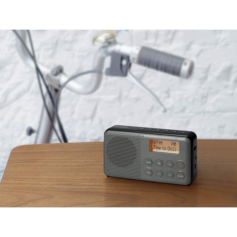 Sangean - Radio portable DAB FM avec 30 stations préréglées gris noir - Radio