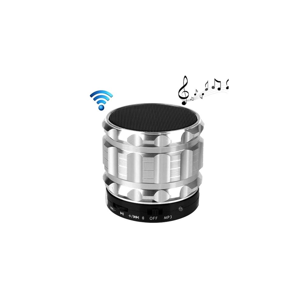 Wewoo - Enceinte Bluetooth d'intérieur argent Metal Mobile stéréo haut-parleur portable avec fonction d'appel mains-libres - Enceintes Hifi