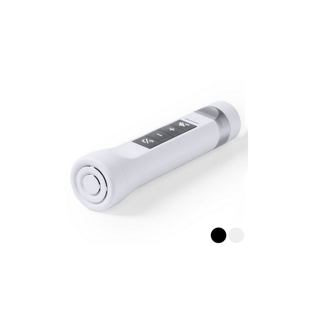 Totalcadeau - Haut-parleur Bluetooth avec Power Bank 2200 mAh 3W - Enceinte et chargeur téléphone Couleur - Blanc - Barre de son
