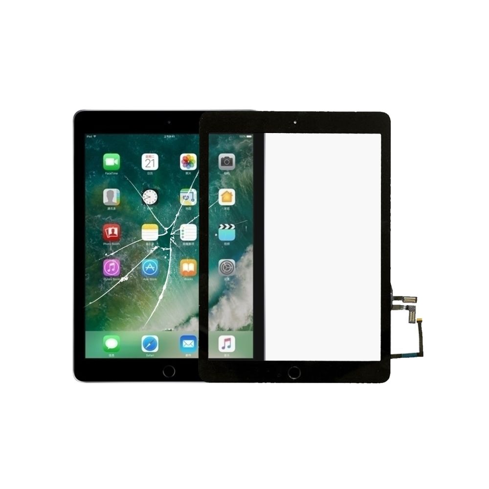 Wewoo - Écran tactile avec câble Home Key Flex pour iPad 5 9,7 pouces 2017 A1822 A1823 Noir - Accessoires et Pièces Détachées