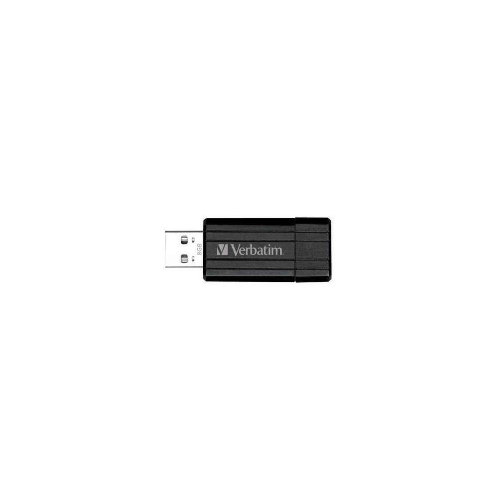 Verbatim - VERBATIM - Pinstripe USB Noir - 8 Go - Clés USB
