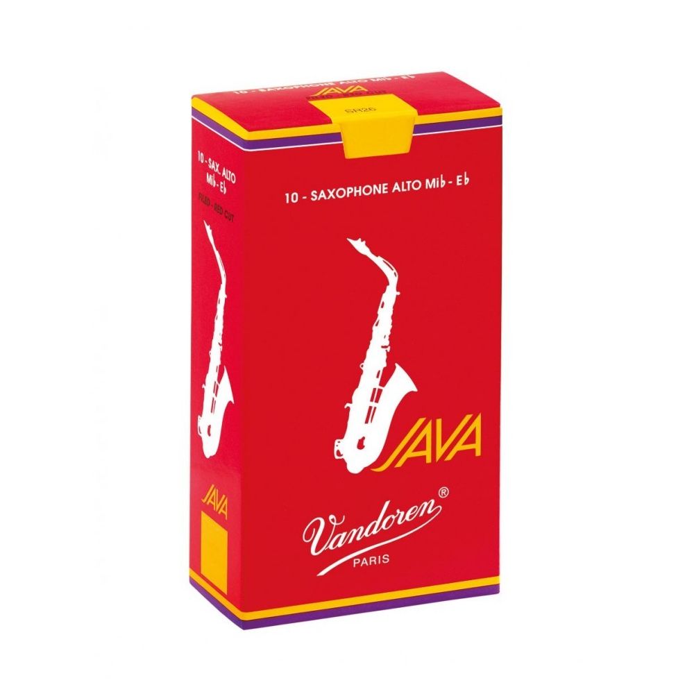 Vandoren - Boîte de 10 anches saxophone alto Java Red Force 4 - Vandoren SR264R - Accessoires instruments à vent