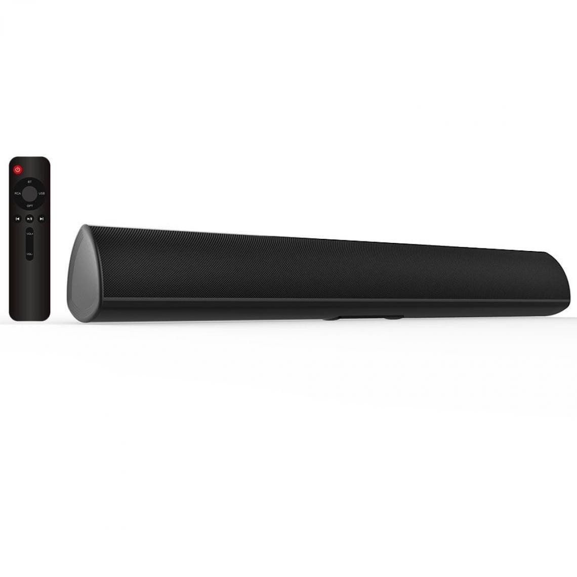 Universal - Haut-parleur TV 80W Haut-parleur Bluetooth Home Cinema System 3D Surround Sound Bar Subwoofer Audio Remote Control Wall Installation | (Noir) - Enceinte PC