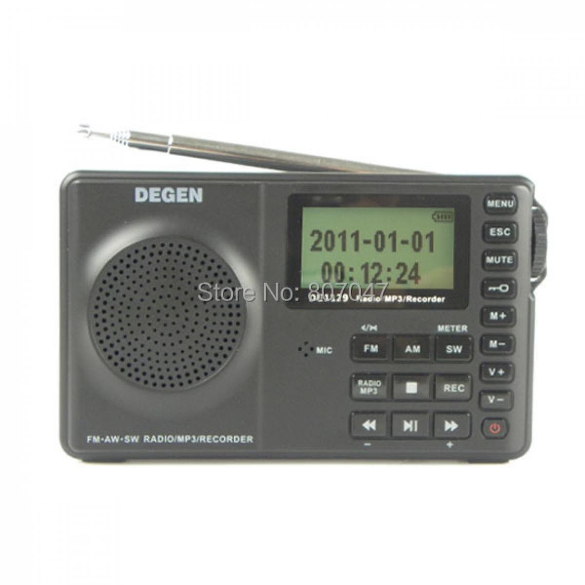 Universal - DE1129 FM MW SW 4 Go Portable Intelligent Multifunction LED Radio DSP Receiver MP3 3 Bandes Thermal A0909A | Boîtier de lecteur | Portable Intelligent Multifunction Radio Player - Radio