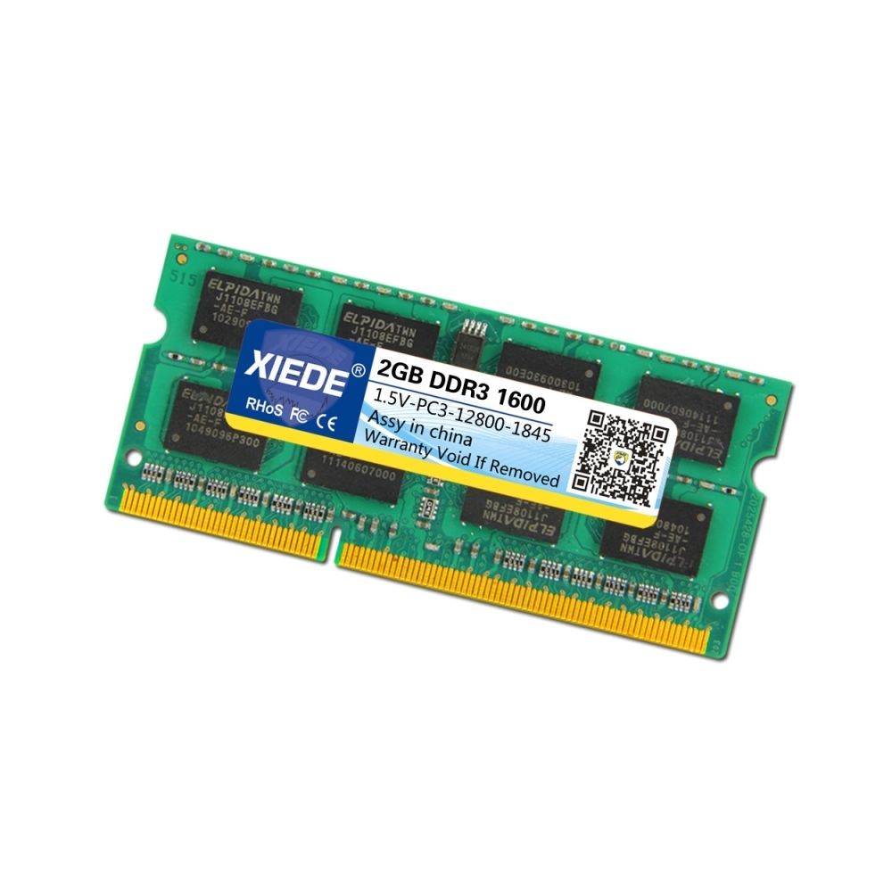 Wewoo - Mémoire vive RAM DDR3 1600 2G 12800 Fréquence Module Particules Double Face pour Ordinateur Portable - RAM PC Fixe