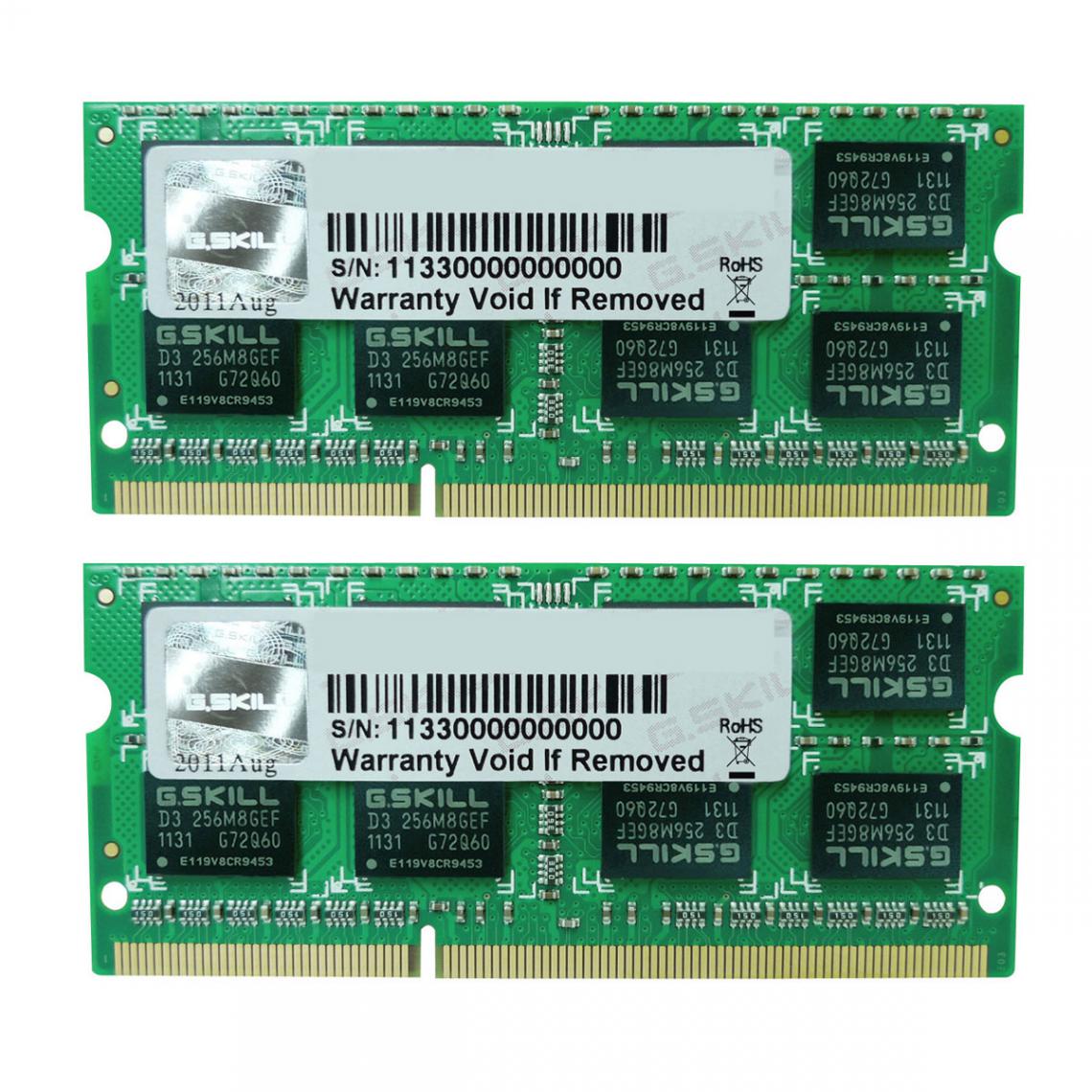 Gskill - SO-DIMM 8 Go (2 x 4 Go) DDR3L 1600 MHz CL9 - RAM PC Fixe