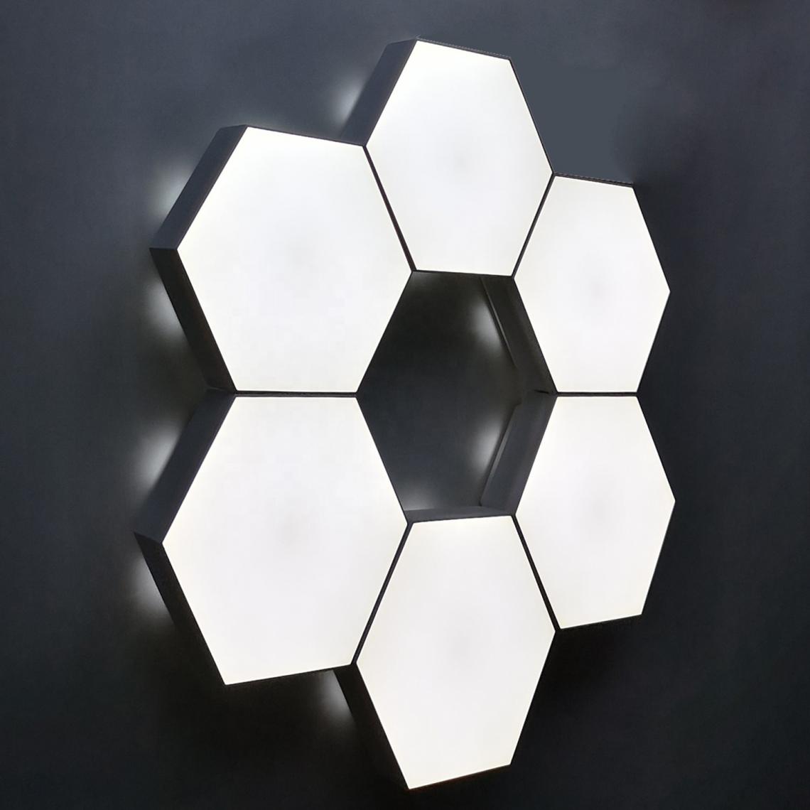 Bar à Innovations - Panneaux lumineux LED Tactiles Blanc B-light Kit de Démarrage Hexagonal (6 pièces) - Lampe connectée