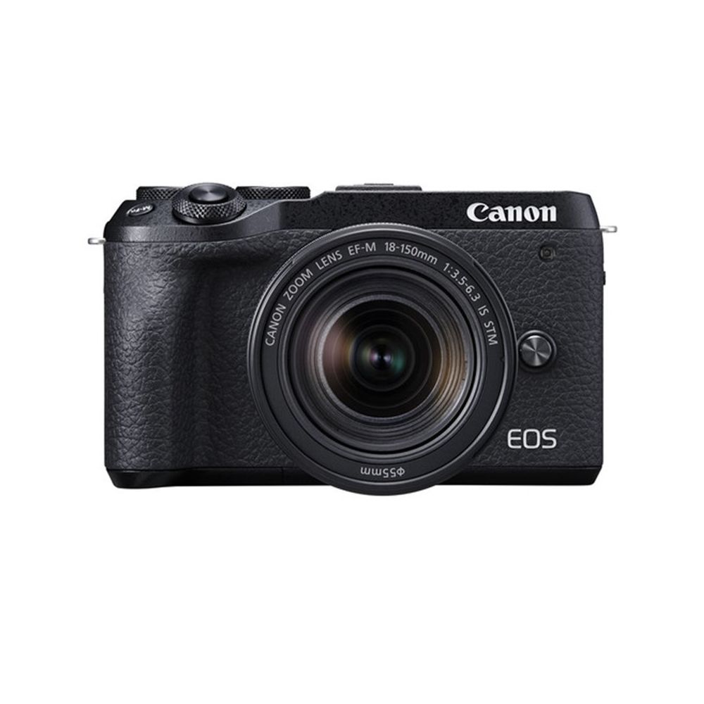 Canon - CANON EOS M6 Mark II Black + EF-M 18-150mm F3.5-6.3 IS STM Black - Appareil Hybride