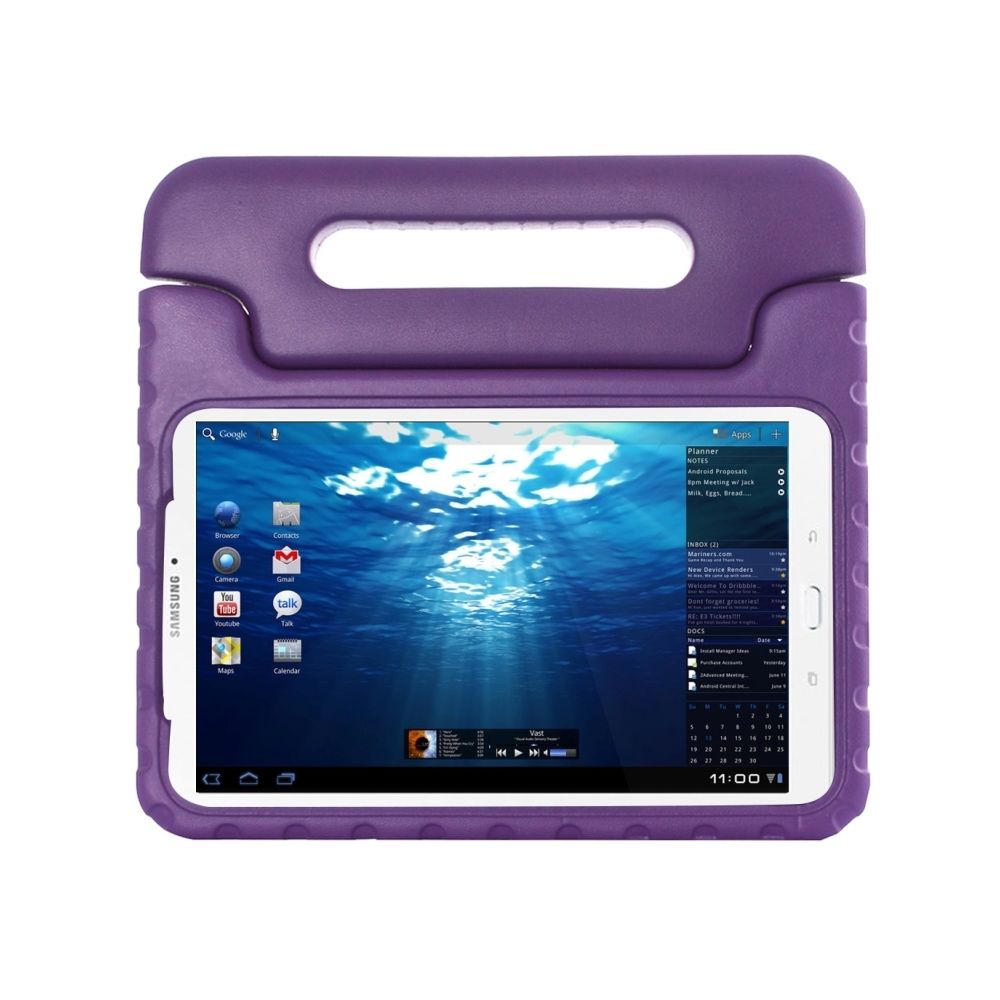 Wewoo - Housse Étui Violet pour Samsung Galaxy Tab E 9.6 / T560 EVA Bumper de protection avec poignée et ampère Support - Housse, étui tablette