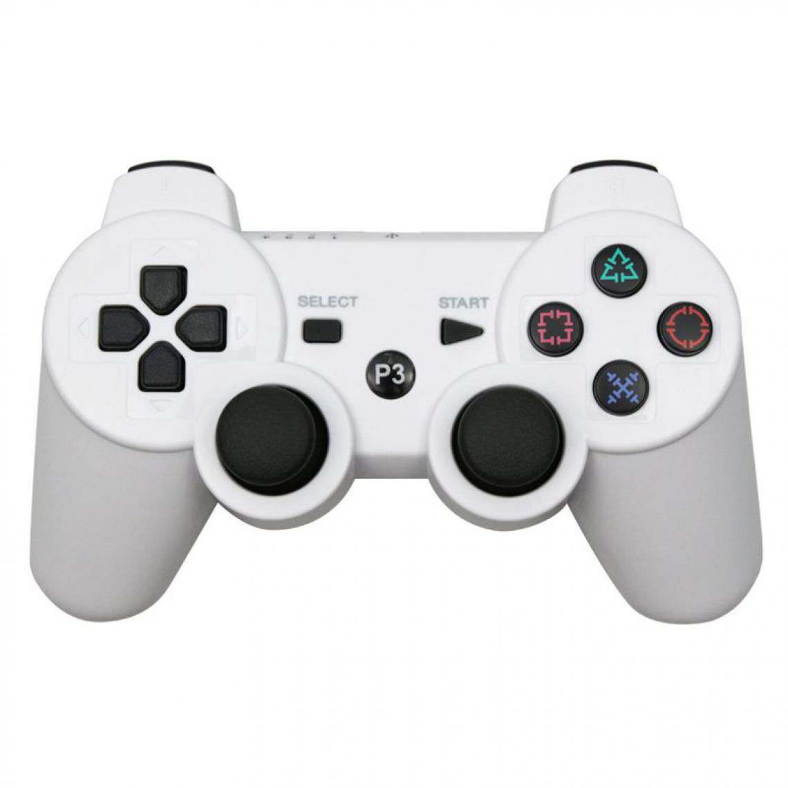 Generic - Manette de jeu sans fil Bluetooth, Joystick, contrôleur PC  pour Console SONY PlayStation 3 , 6.11 * 3.94 inch -  Blanc  - Joystick