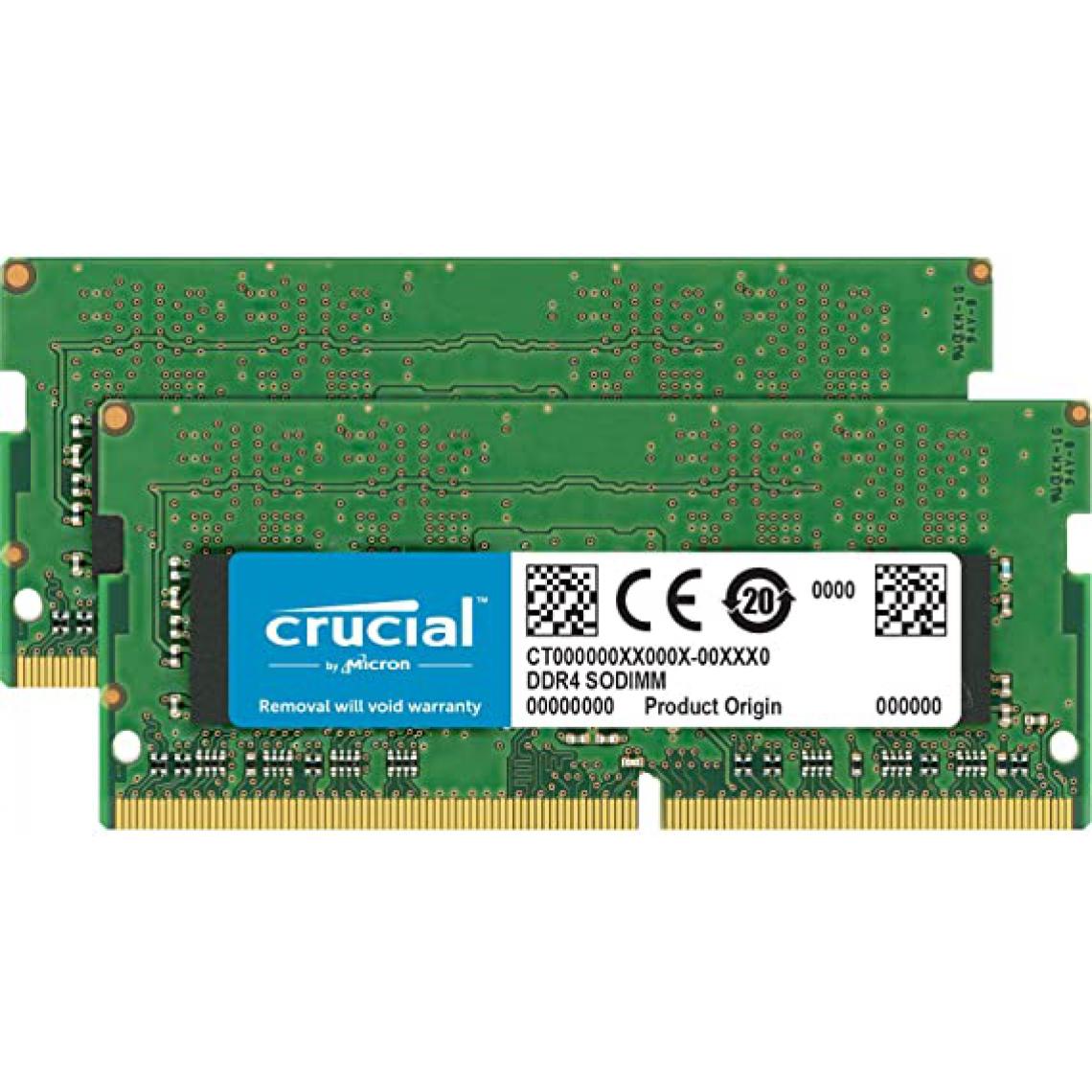 Crucial - SO-DIMM DDR4 32 Go (2 x 16 Go) 3200 MHz CL22 DR X8 - RAM PC Fixe