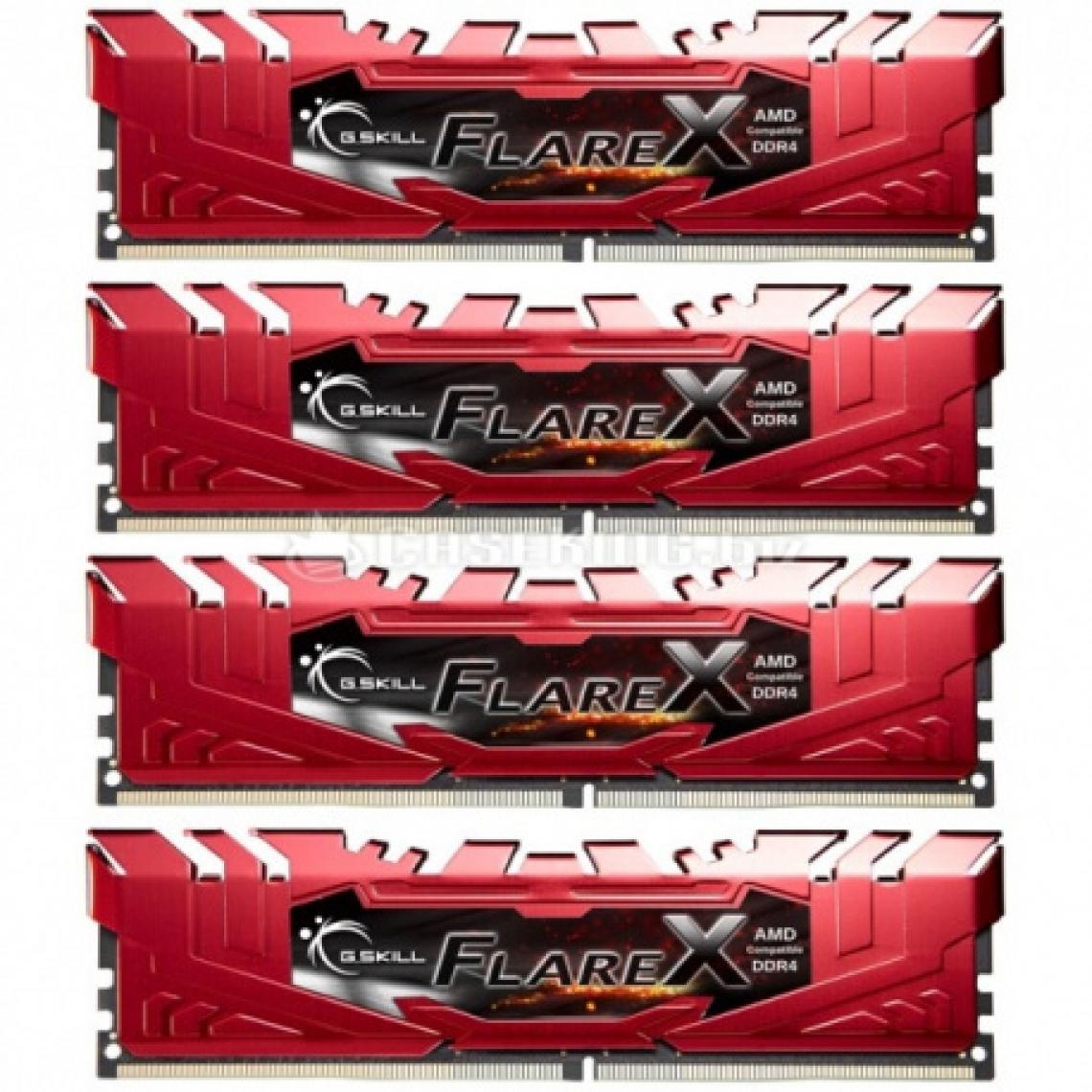 Gskill - Flare X Series 64 Go (4x 16 Go) DDR4 2400 MHz CL15 - RAM PC Fixe