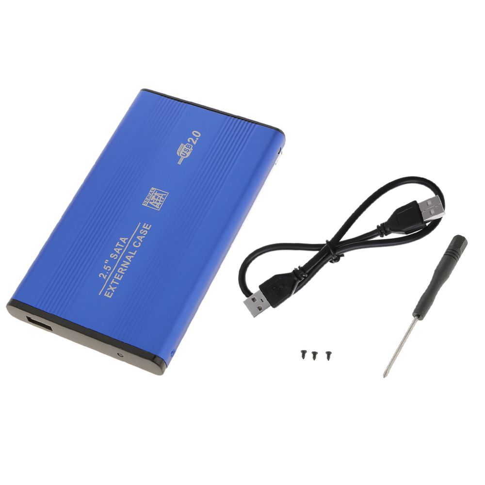 marque generique - USB2.0 SATA Externe 2.5 ""SSD HDD Boîtier De Disque Dur Portable Disk Case Bleu - Boitier PC