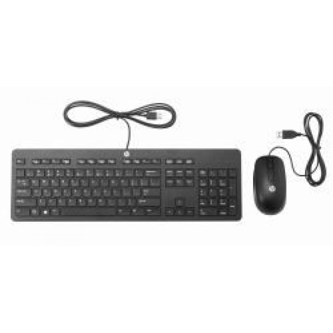 Hp - HP T6T83AA clavier USB Noir (HP SLIM USB KEYBOARD AND MOUSE) - Clavier