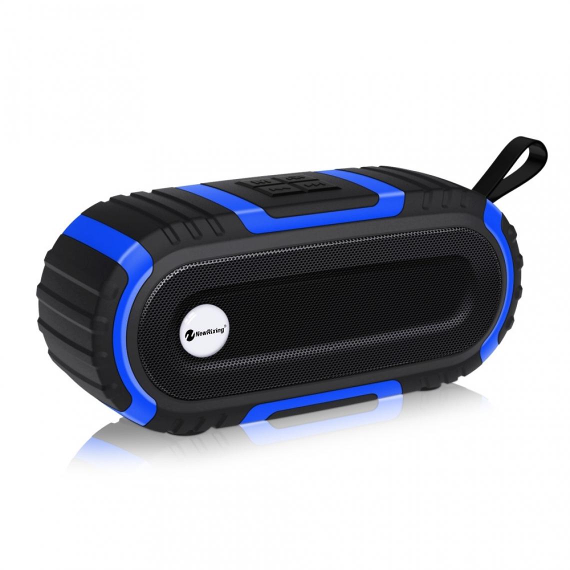 Wewoo - Enceinte Bluetooth NR5016 Haut-parleur portable sans fil stéréo Son 10W Musique Subwoofer ColonneCarte de Support TFFM Bleu - Enceinte PC