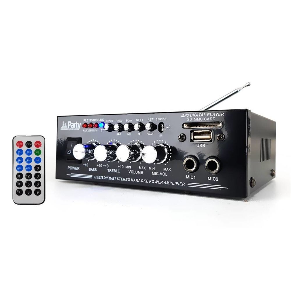 Ibiza Sound - Amplificateur karaoke 50W - USB/BLUETOOTH/SD/FM + Télécommande - Ibiza Sound PLS1250USB-RC - Ampli