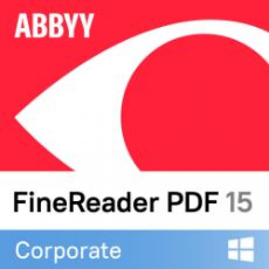 Abbyy - Abbyy FineReader PDF 15 Corporate - Licence 1 an - 1 poste - A télécharger - Correcteurs & Traducteurs