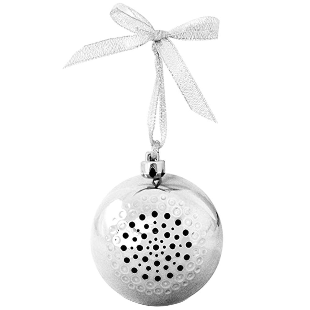 marque generique - Boule de Noël Bluetooth sans fil Music Ball Haut-Parleur Cadeau De Noël Décor Argent - Barre de son