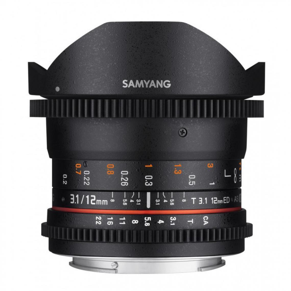 Samyang - SAMYANG Objectif vidéo 12mm T3.1 Fisheye VDSLR Sony E - Objectif Photo