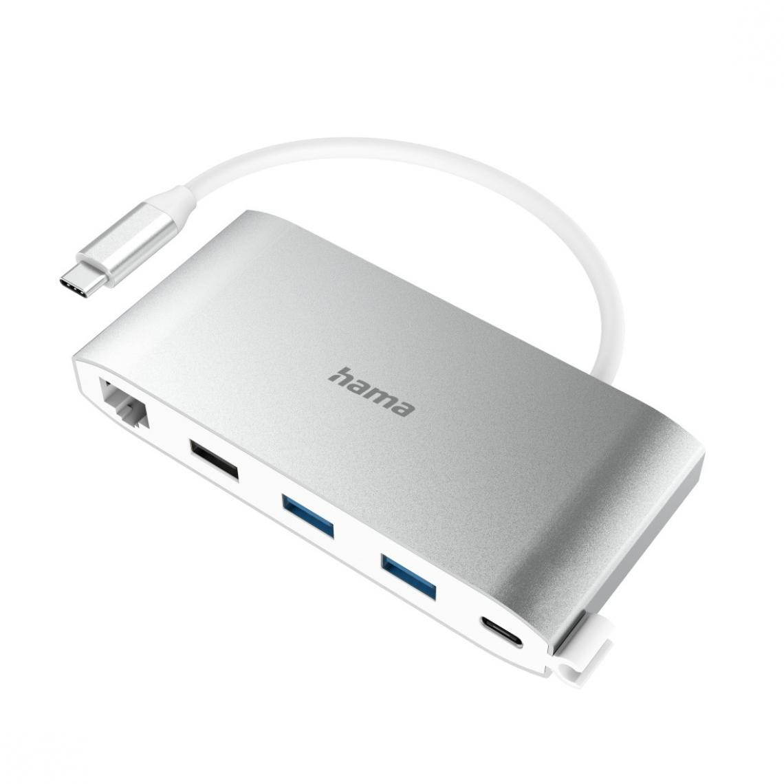 Hama - Hub USB-C, multiport, 8 ports, 3 USB-A, 2 USB-C, VGA, HDMI, LAN - Hub