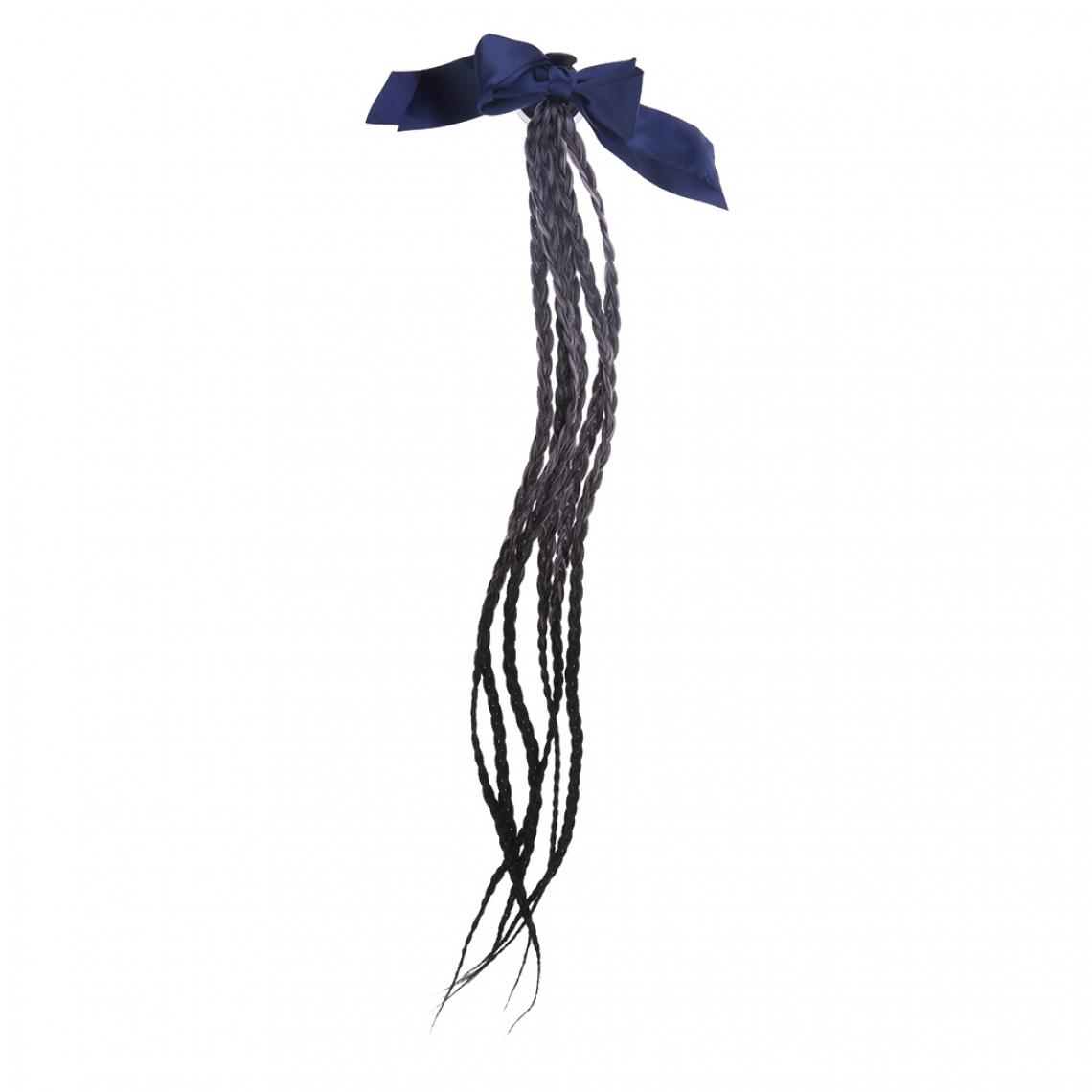 marque generique - casque queue de cheval bowknot casque queue de cheval avec aspiration noir à bleu - Accessoires et Pièces Détachées